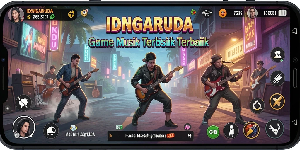 Tampilan menarik dari gameplay IDNGARUDA yang penuh dengan musik.