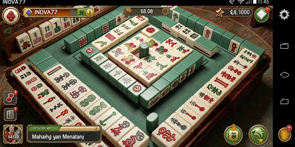 Tampilan gameplay INOVA77 yang seru dan menantang di Mahjong.