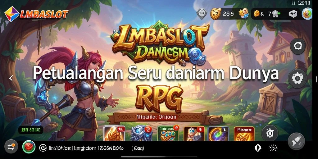 Tangkapan layar gameplay LMBASLOT yang menggambarkan aksi RPG seru.