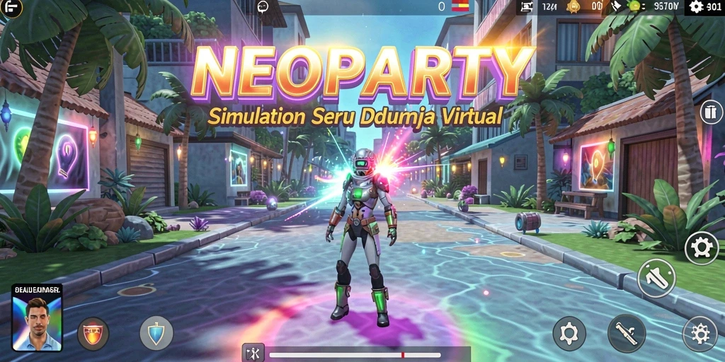 Gameplay seru di dunia virtual NEOPARTY yang menawan.