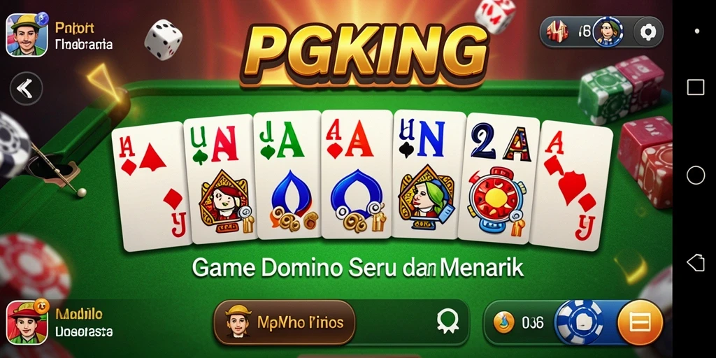 Tampilan gameplay domino yang seru dan menarik dari PGKING.