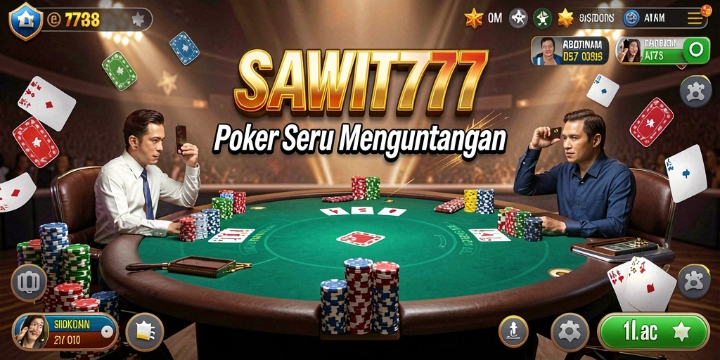 Gameplay seru di SAWIT777 dengan aksi Poker yang mendebarkan.